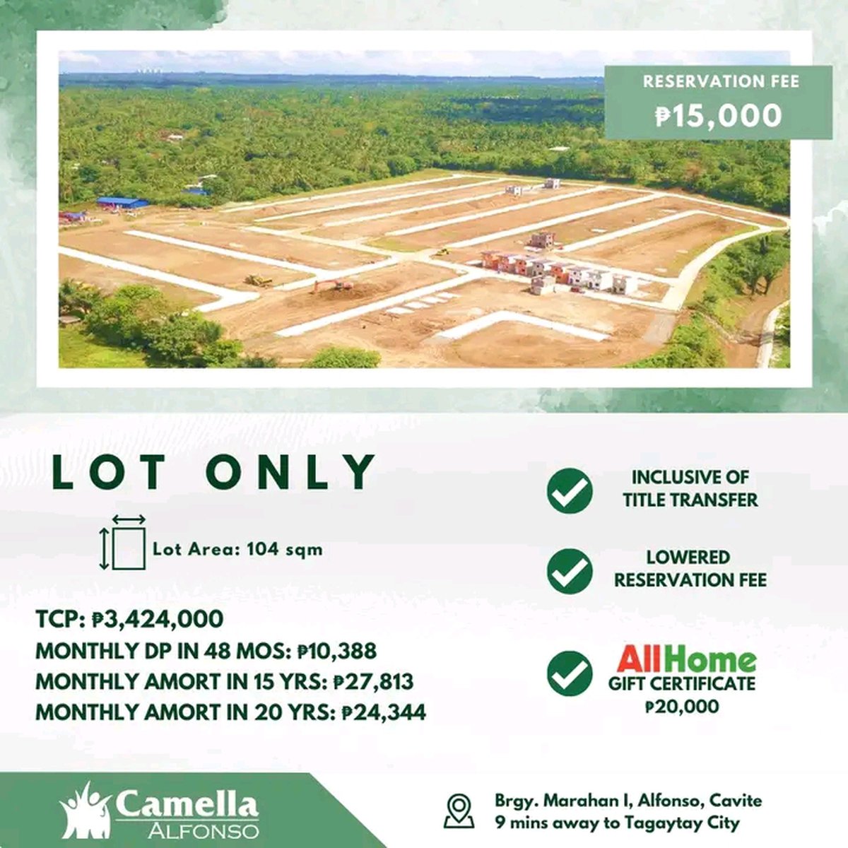 197 sqm Residential Lot for sale in Alfonso, Cavite. [Lot 🚜] (September