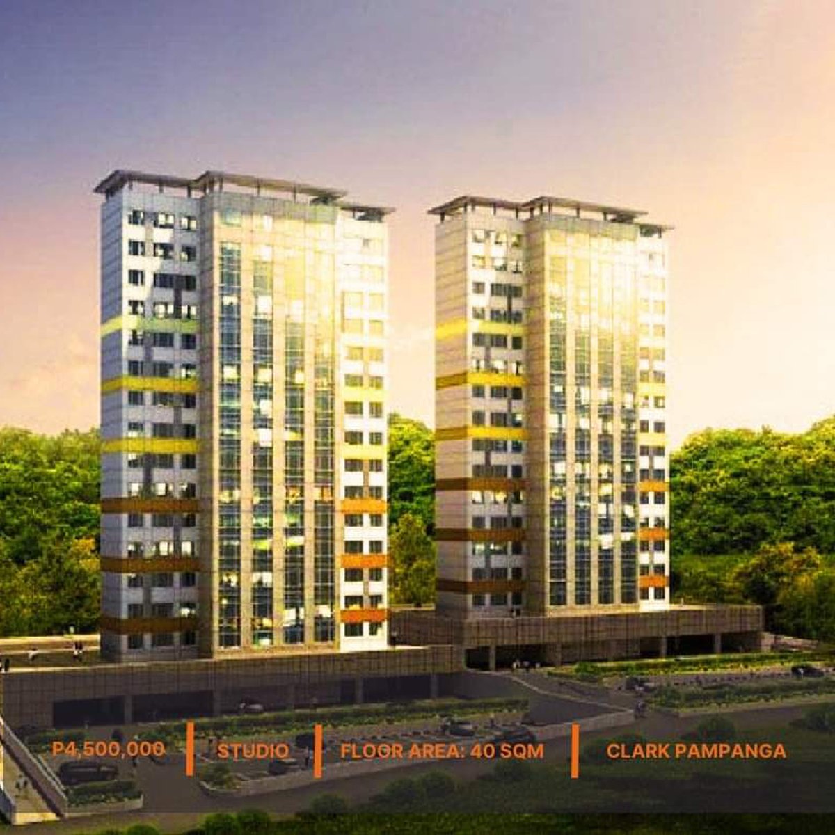 40.00 sqm Studio Condo For Sale in Clark Angeles Pampanga [Condo 🏙️