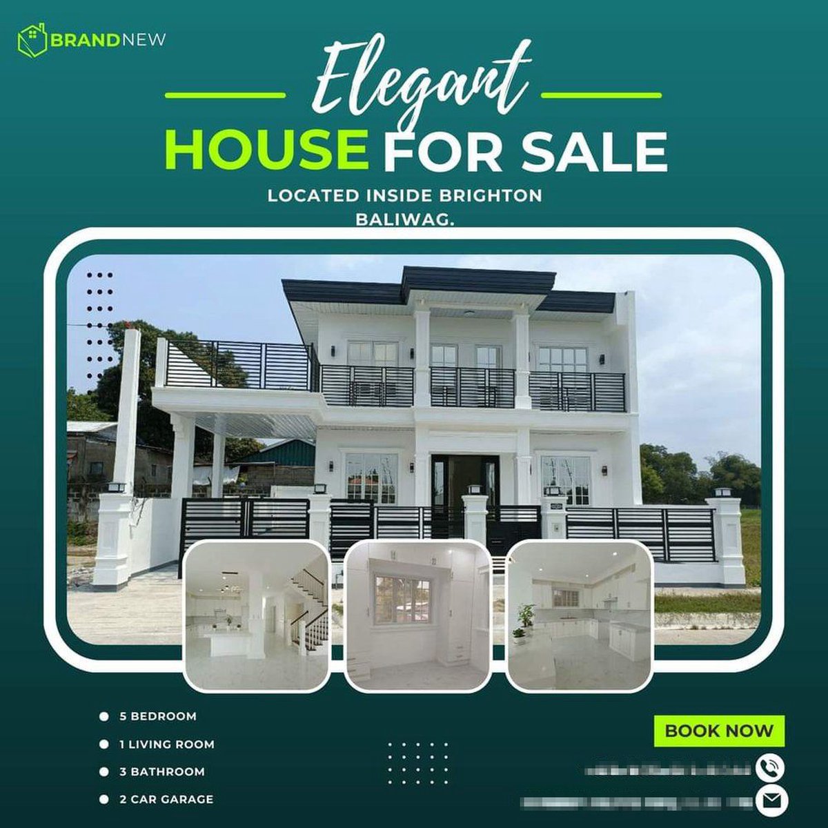 5Bedroom Single Attached House for Sale in Baliuag Bulacan [House and