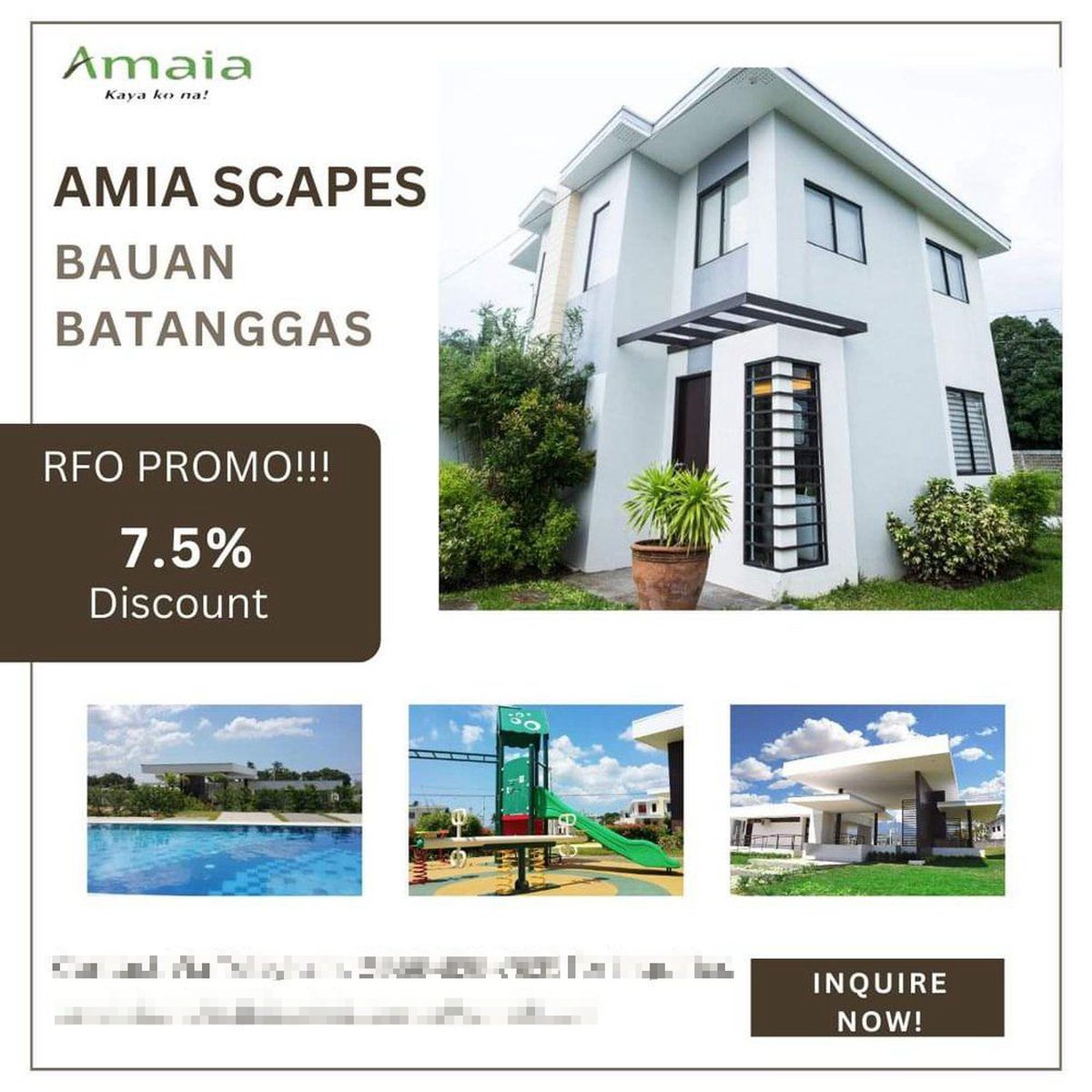 Twin Home AMAIA SCAPES BAUAN BATANGAS [House and Lot 🏘️] (February 2024) in Bauan, Batangas for sale