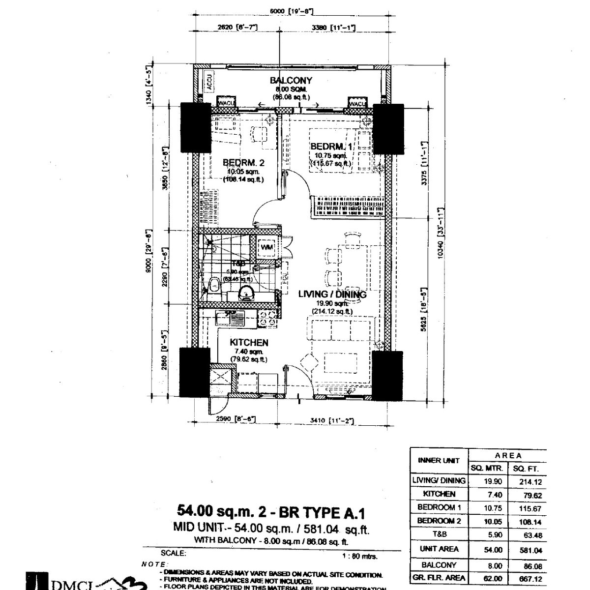 2BEDROOM 62.00 SQM CONDO NEAR CAPITOL COMMONSRIZAL MEDICAL CENTER