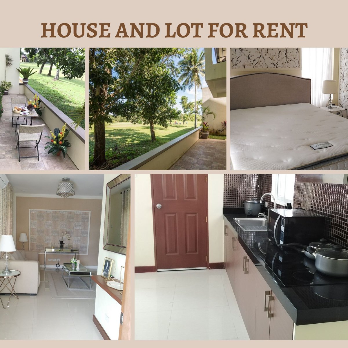 3 bedroom House and Lot for RENT in SilangTagaytay w/ Golf Course
