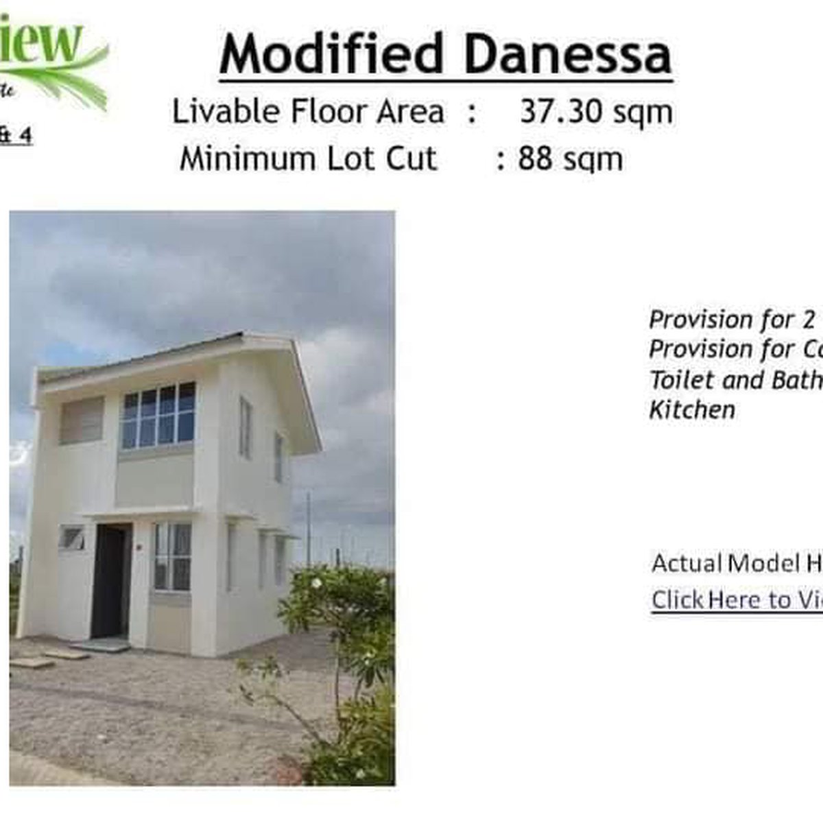 House and Lot For Sale Pineview Tanza Cavite via Cavitex [House and Lot