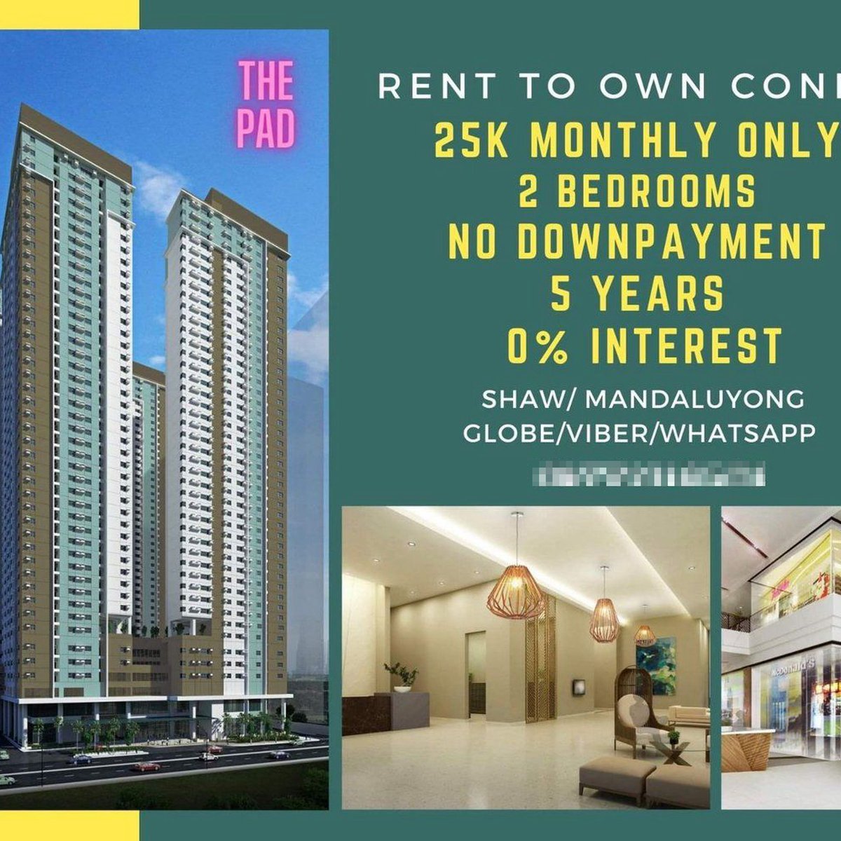 25K Monthly MOVEIN RFO BONI RENT TO OWN PIONEER WOODLAND CONDO BGC MRT