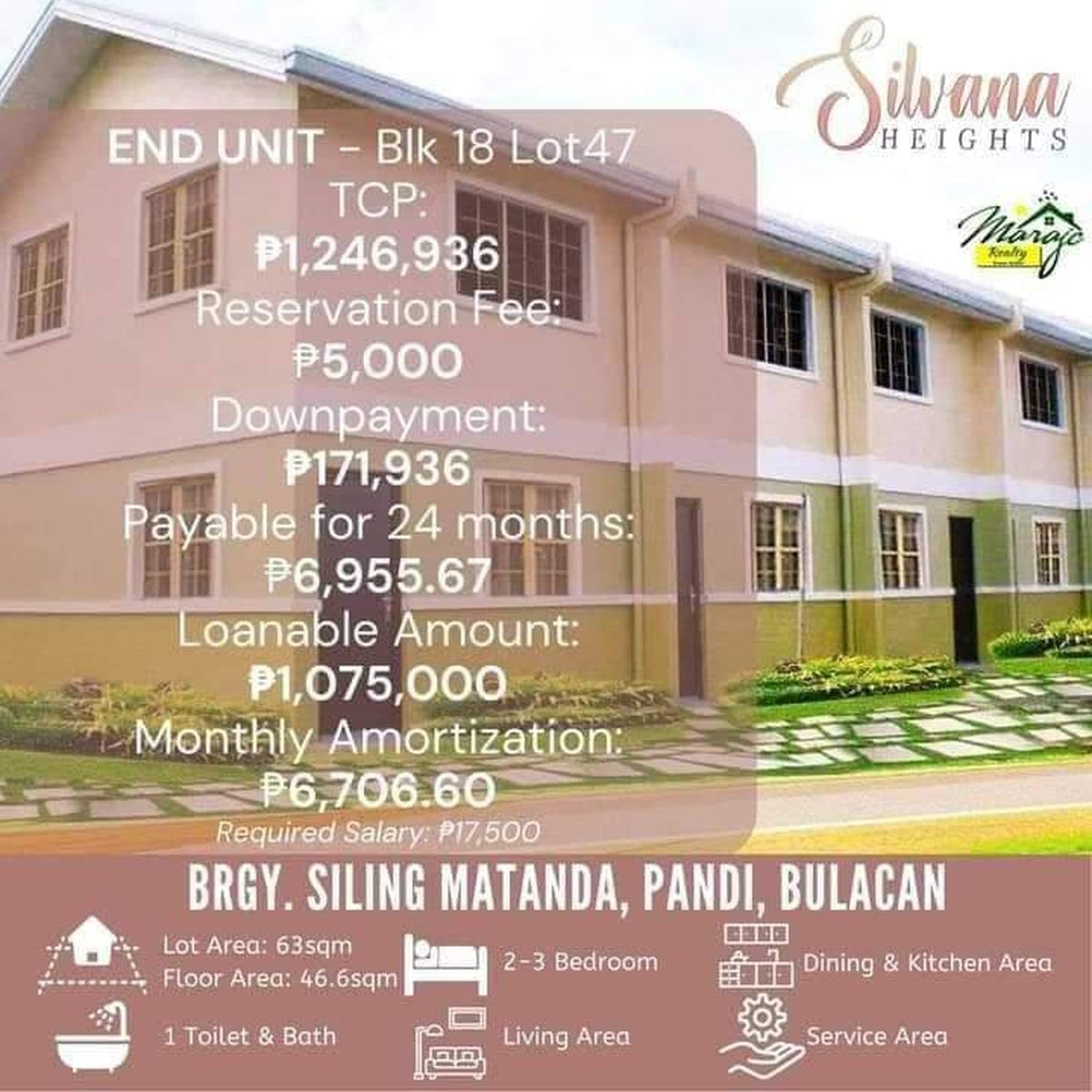 Pre selling townhouse bare type in pandi bulacan [House and Lot 🏘️