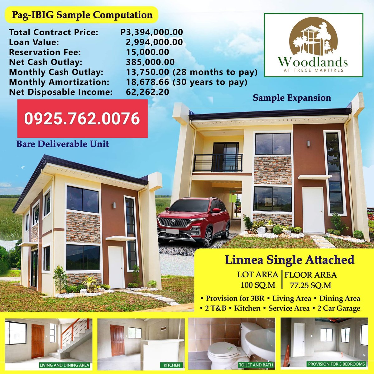 Pre selling 3 bedroom Single Attach house & lot for Sale thru PAGIBIG