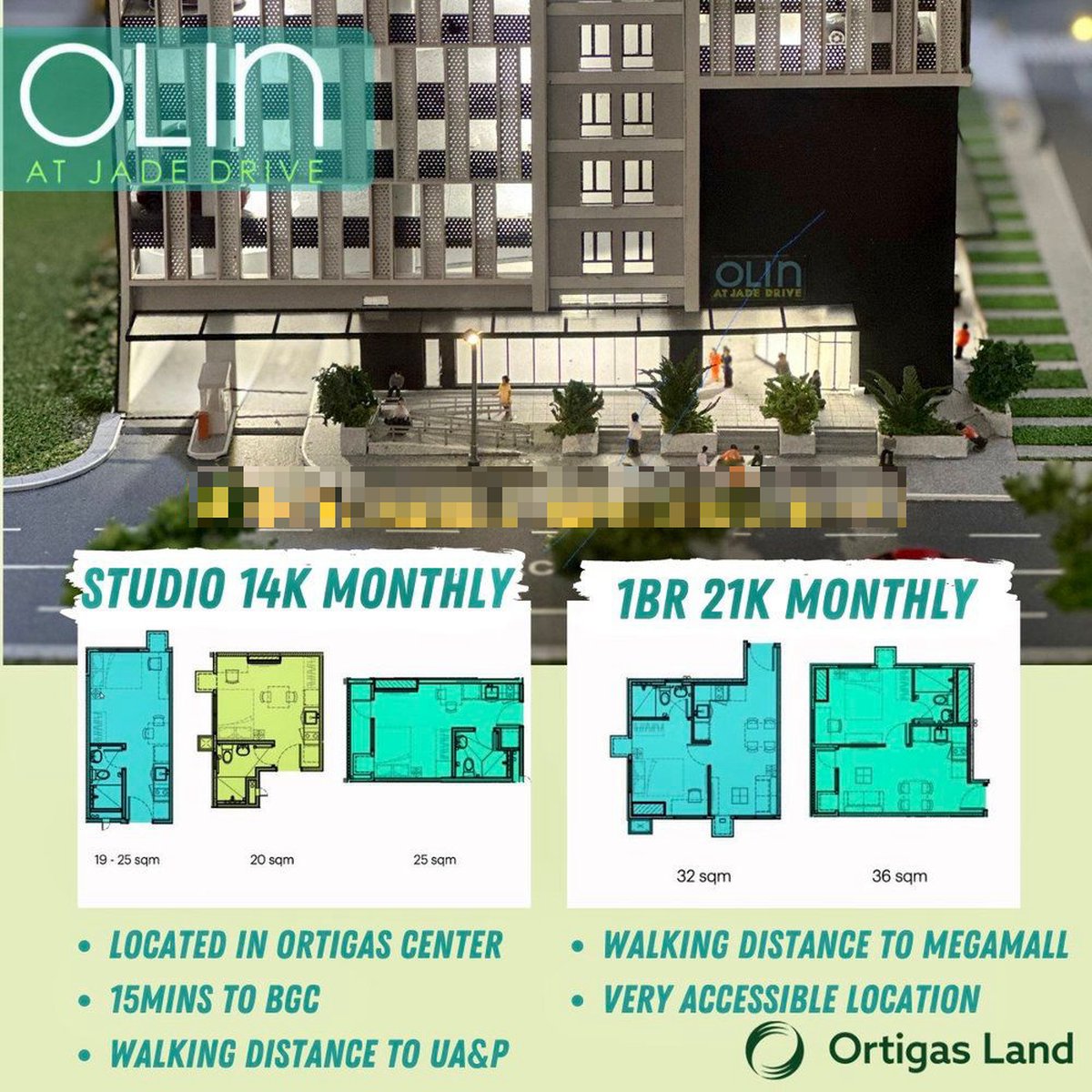 New Tower rising in Ortigas Center "Olin at Jade Drive" [Condo 🏙️