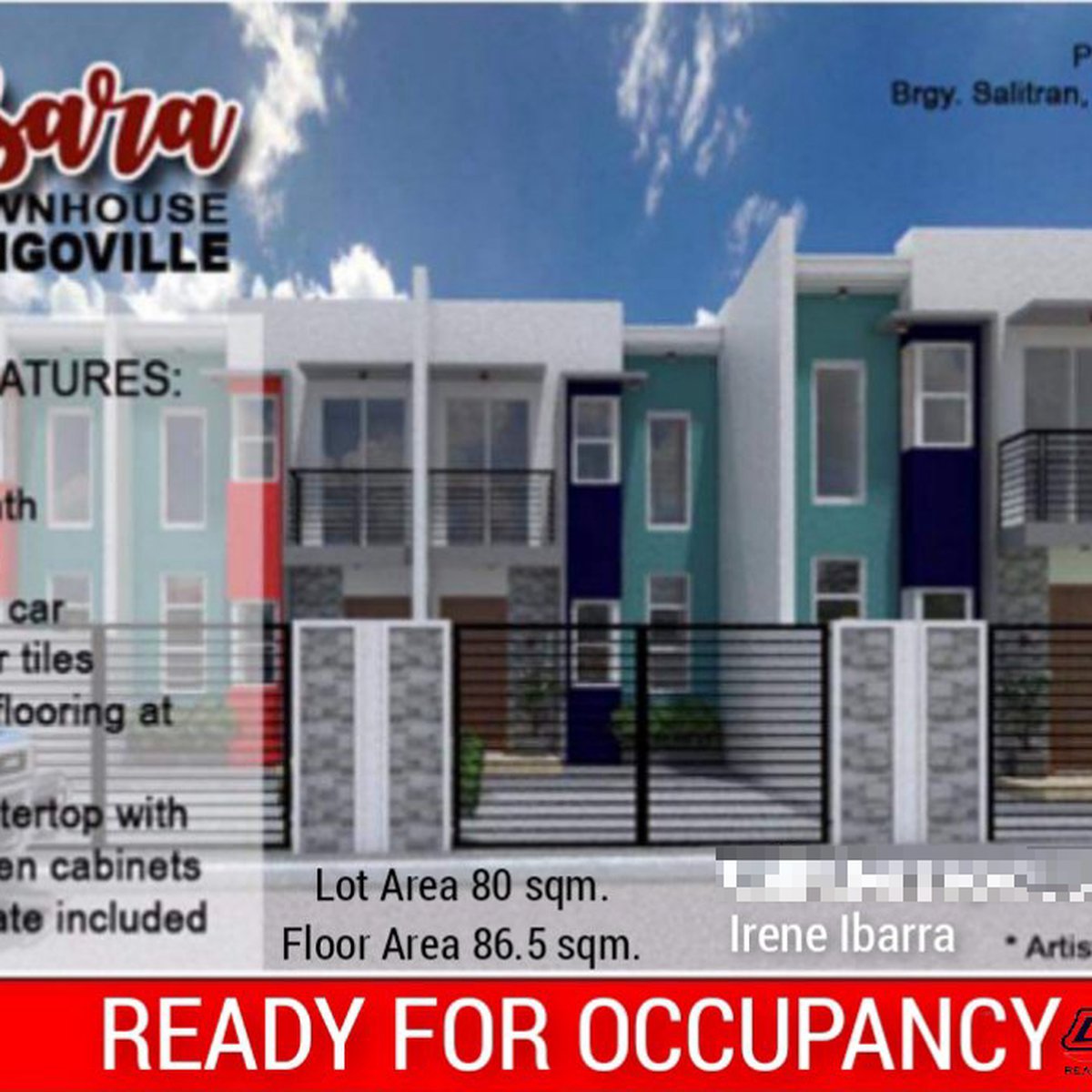 RFO 3Bedroom Townhouse For Sale in Salitran Dasmarinas Cavite [House
