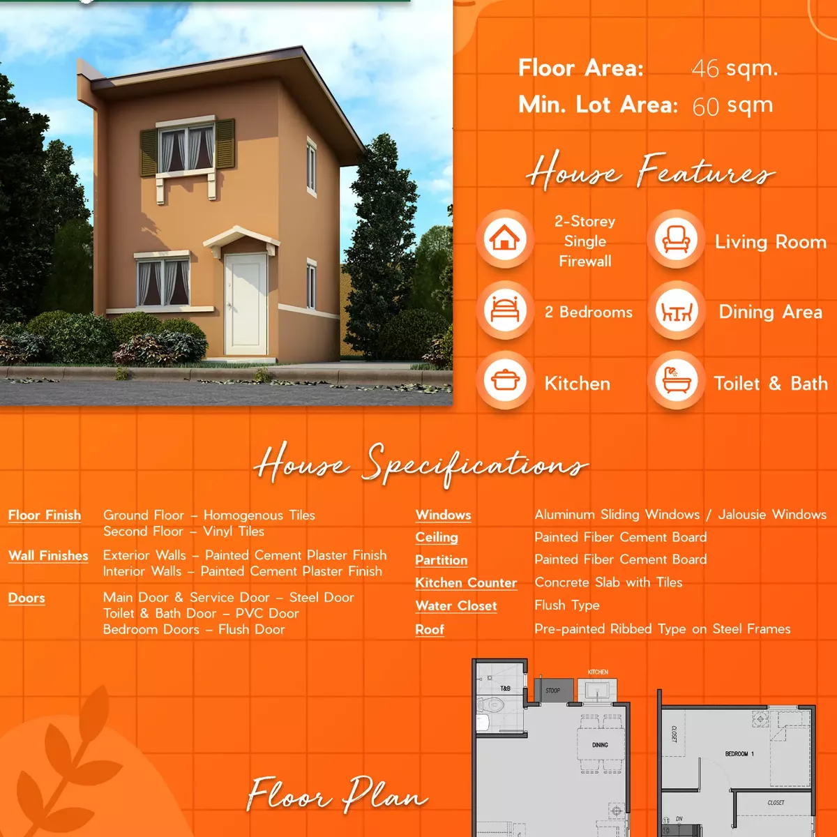 RFO-2-bedroom Single Attached House For Sale