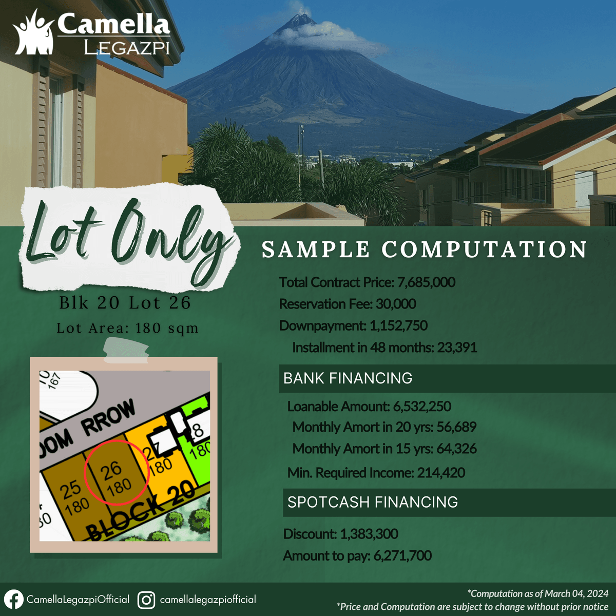 180 sqm Residential Lot For Sale in Legazpi Albay [Lot 🚜] (March 2024