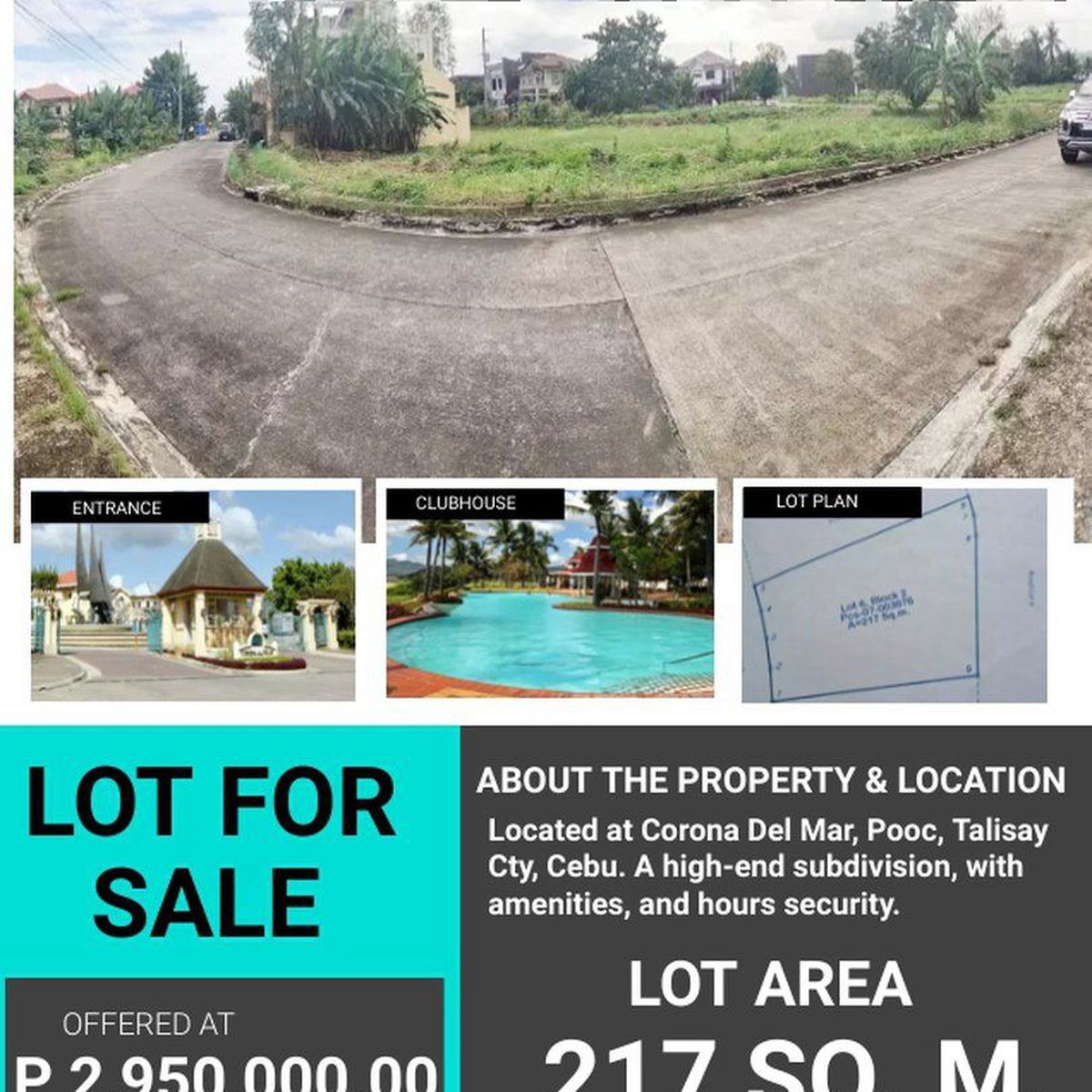 217 sqm Residential Lot For Sale in Talisay Cebu [Lot 🚜] (August 2024 ...