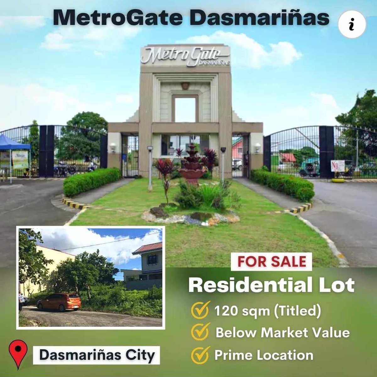 120 sqm Residential Lot For Sale in Dasmarinas Cavite [Lot 🚜] (April