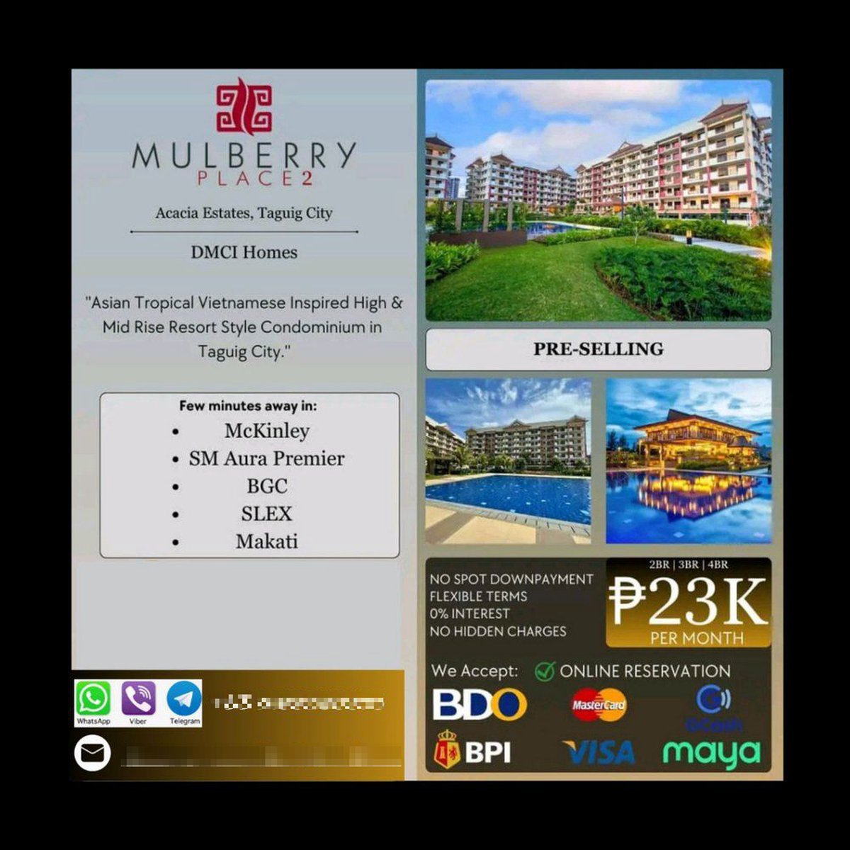 2 BEDROOM CONDO IN TAGUIG CITY NEAR ARCA SOUTH, BGC, NAIA, MC KINLEY ...