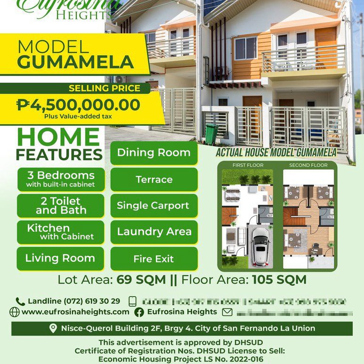 Model Gumamela [House and Lot 🏘️] (January 2024) in San Fernando, La