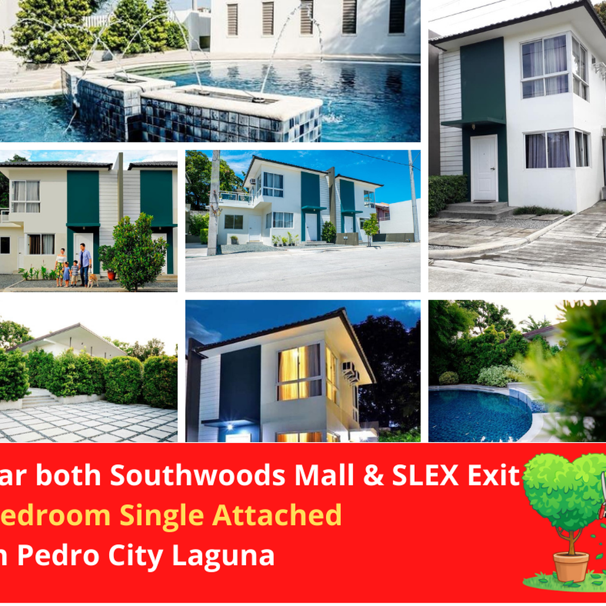 3 Bedroom Single Attached San Pedro near Southwoods Mall & SLEX Exit
