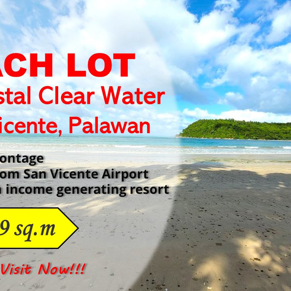 3.19 hectares Beach Property For Sale in San Vicente, Palawan [Beach