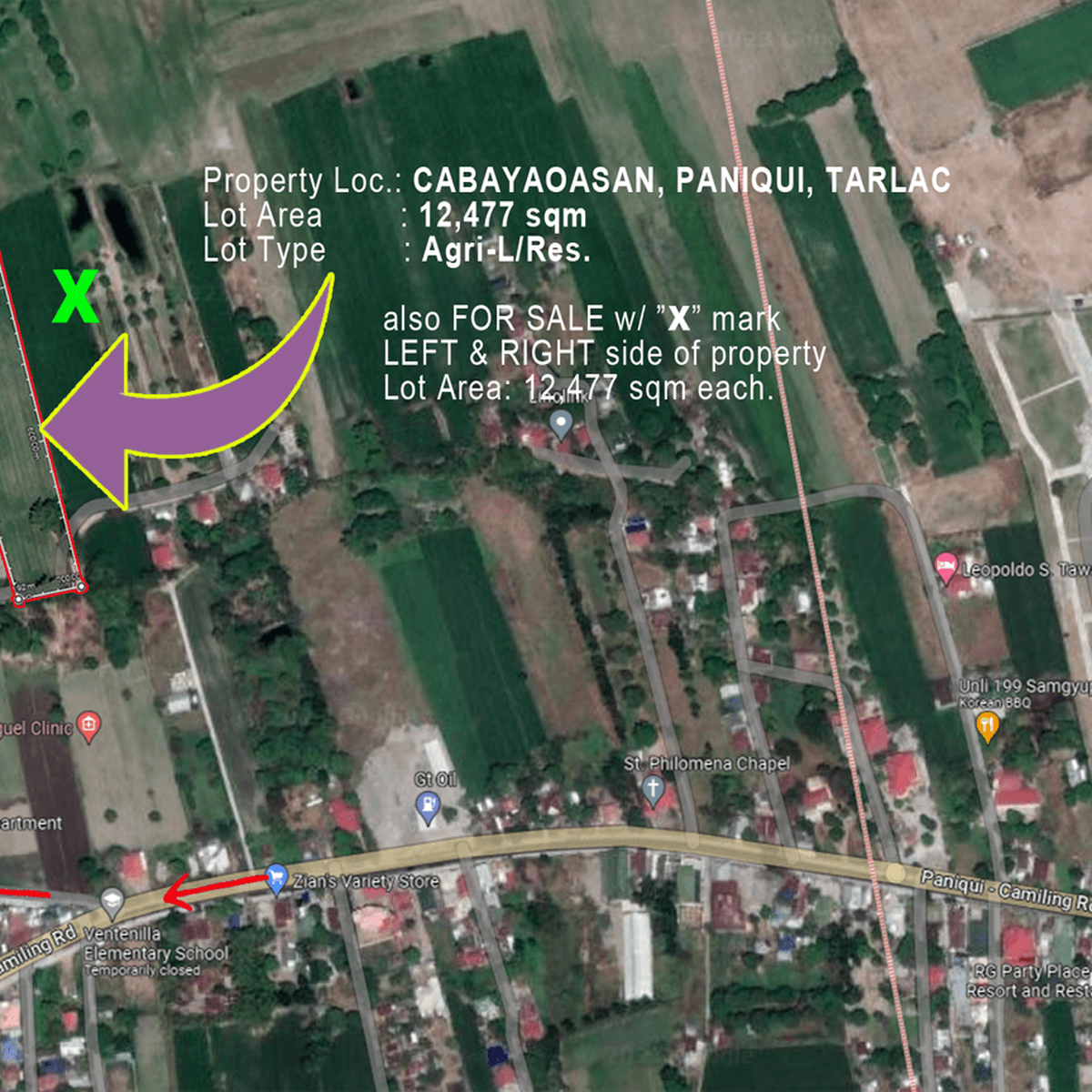 12,477 Agri-L/Residential Lot [Lot 🚜] (October 2023) in Paniqui, Tarlac ...