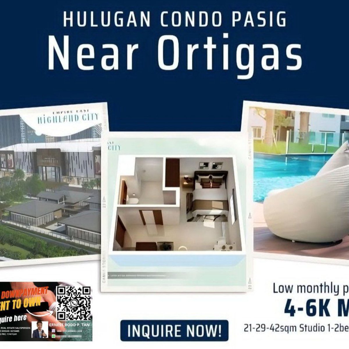 6K MONTHLY RENT TO OWN PASIG ORTIGAS CAINTA RIZAL LRT2 CUBAO [Condo 🏙️