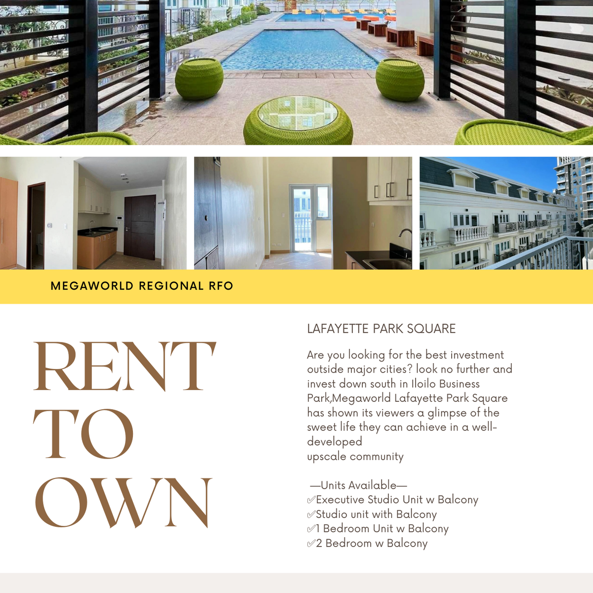 26.50 sqm Studio Condo for Sale in Iloilo Business Park Iloilo City