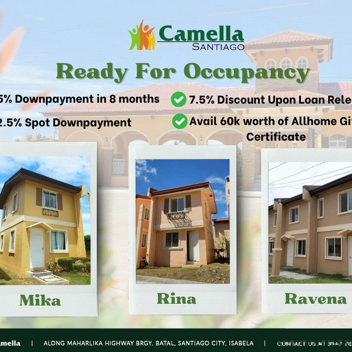 Ready For Occupancy House and lot in Santiago City 2 Bedroom [House and