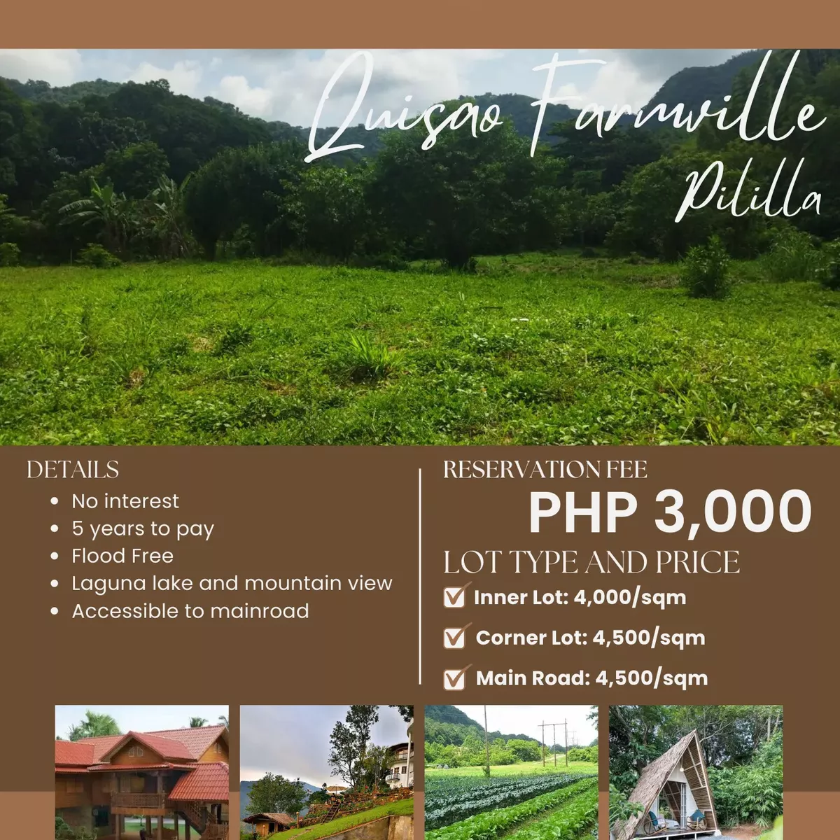 100 sqm Residential Farm For Sale in Pililla Rizal [Lot 🚜] (March 2023