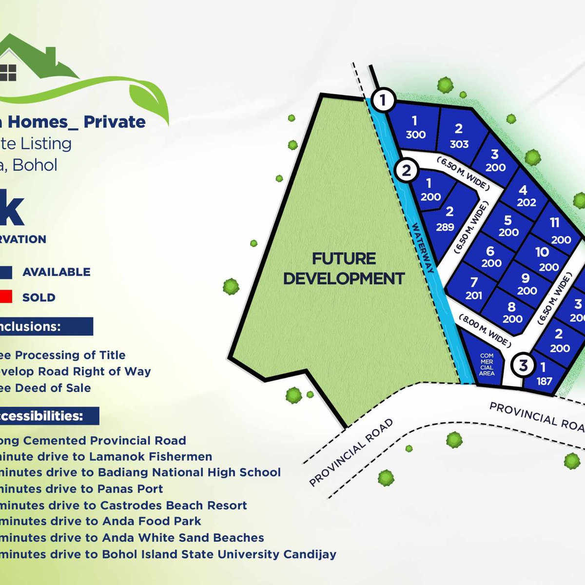 Overlooking Seaview Lot, White Sand Beaches Located in Anda Bohol [Lot