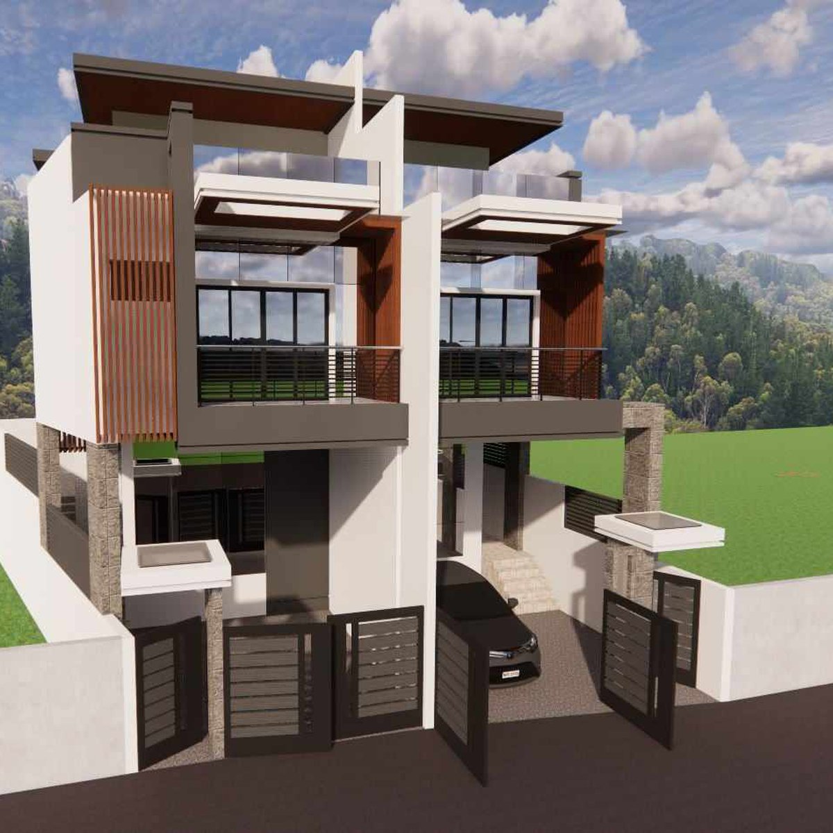 3Storey Duplex with overlooking view For Sale in Ridgemont Taytay