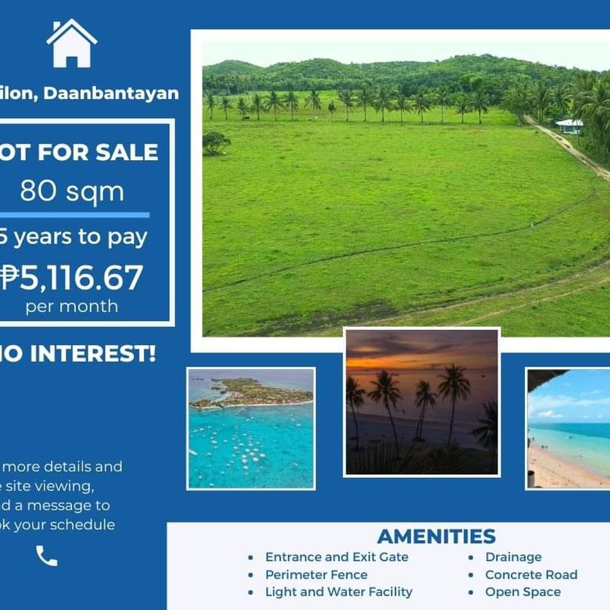 80 Sqm, 100 Sqm, 135 Sqm Residential Lot For Sale in Daanbantayan Cebu