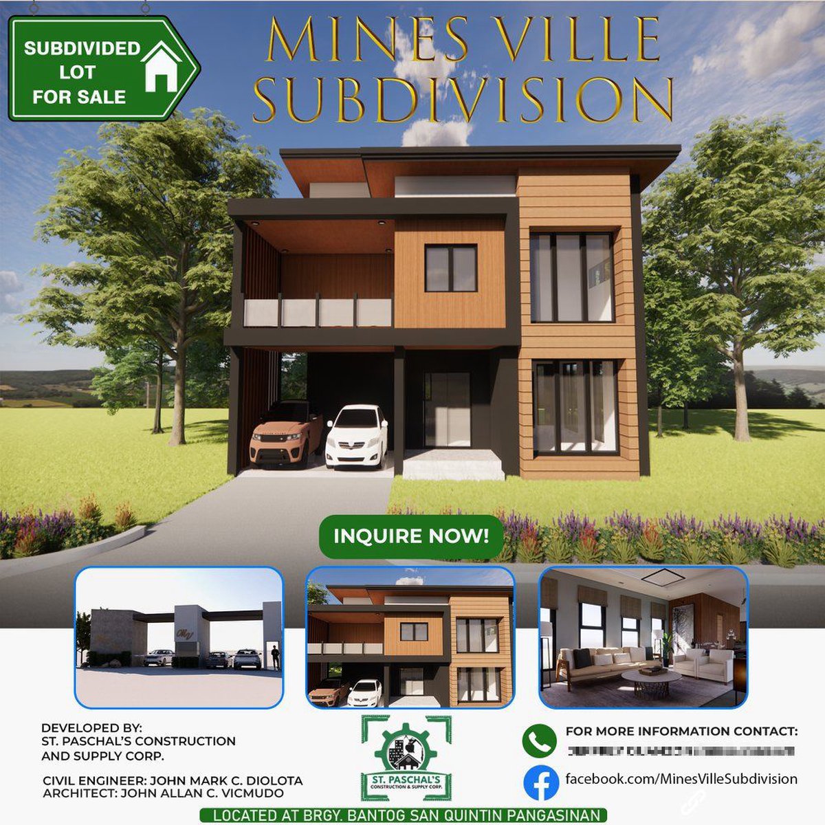 Subdivided Lot for sale in Mines Ville Subdivision 1st Gated Subd. [Lot