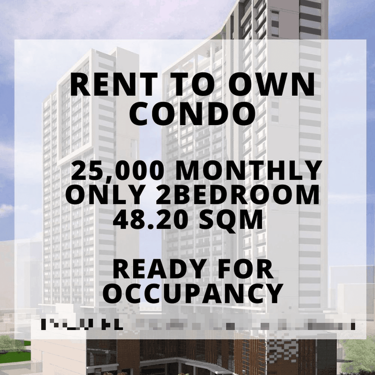 2 bedroom RFO Rent to Own Sta. Mesa Manila PUP LRT SM Covent Garden