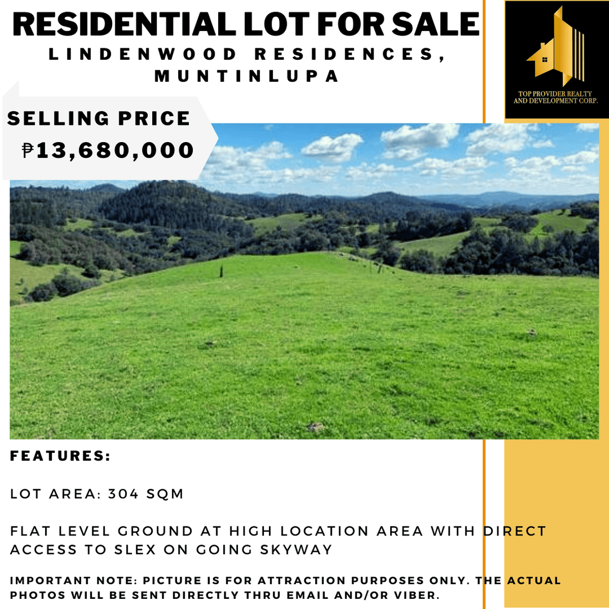 PRIME Residential LOT FOR SALE in LINDENWOOD RESIDENCES, MUNTINLUPA [Lot 🚜] (March 2023) in