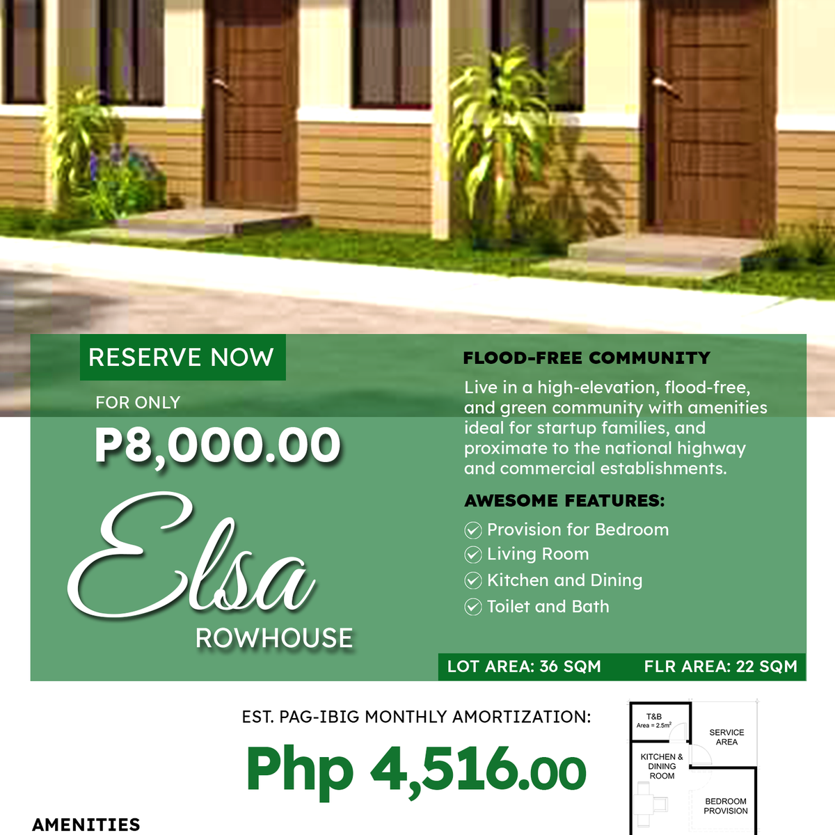 1bedroom Rowhouse For Sale in Villanueva Misamis Oriental [House and