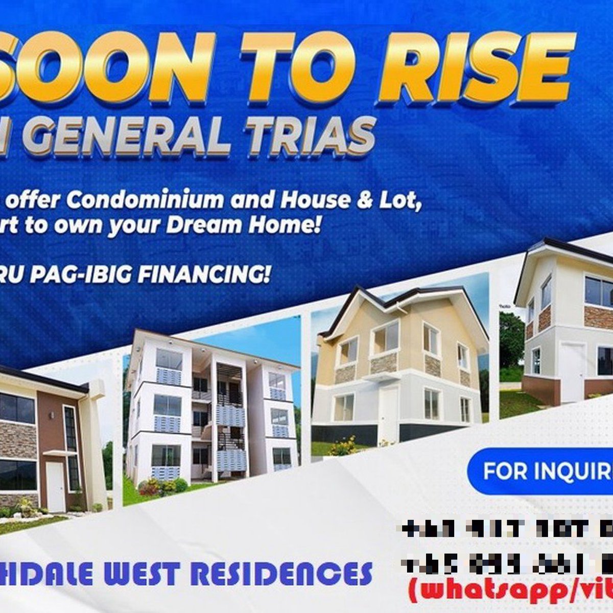 RICHDALE WEST RESIDENCES Pre Selling project in Gen trias Cavite [House
