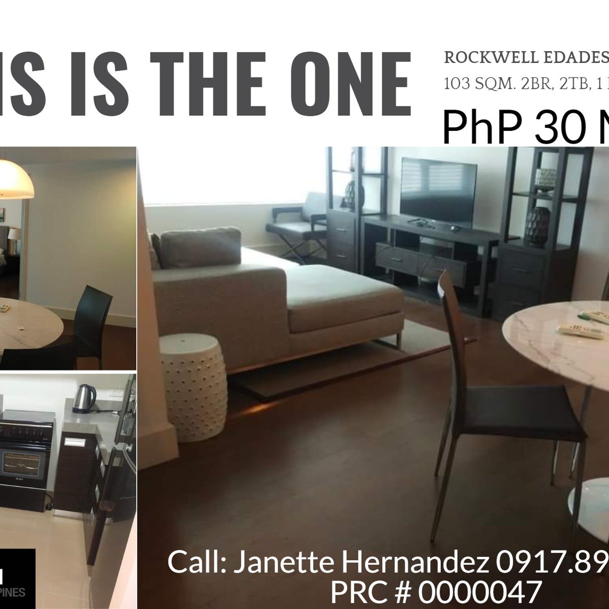 103 sqm. 2Bedroom Condo For Sale in Rockwell Makati Metro Manila