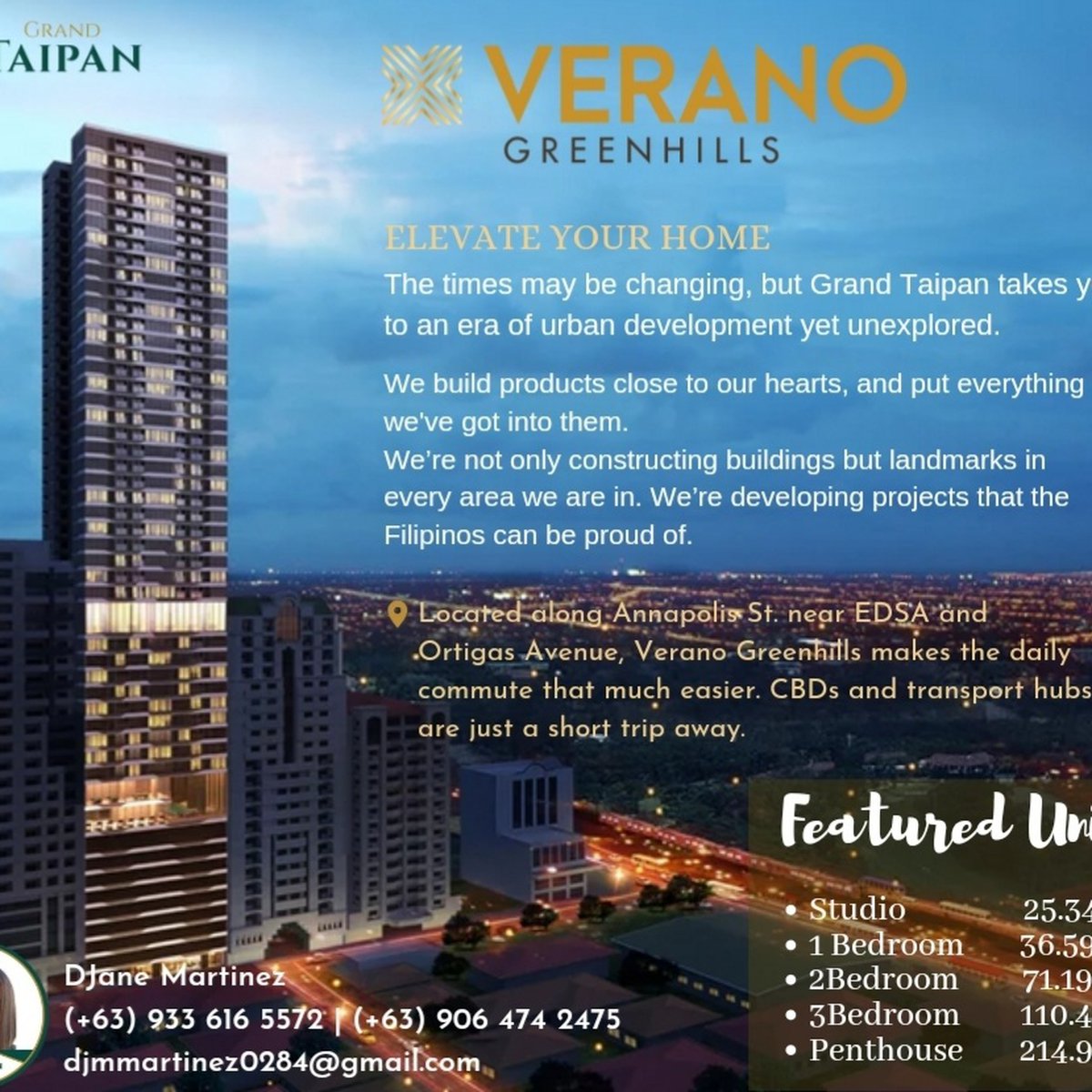 Verano Greenhills [Condo 🏙️] (September 2024) in San Juan, Metro Manila
