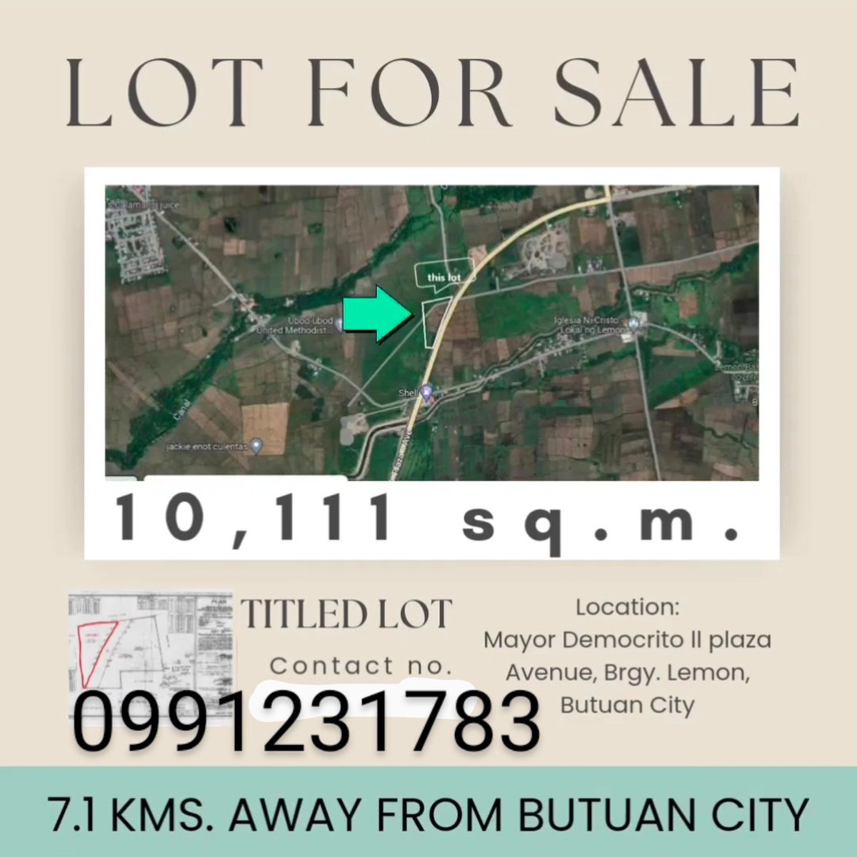 1.01 hectares Residential Farm For Sale in Butuan Agusan del Norte [Lot
