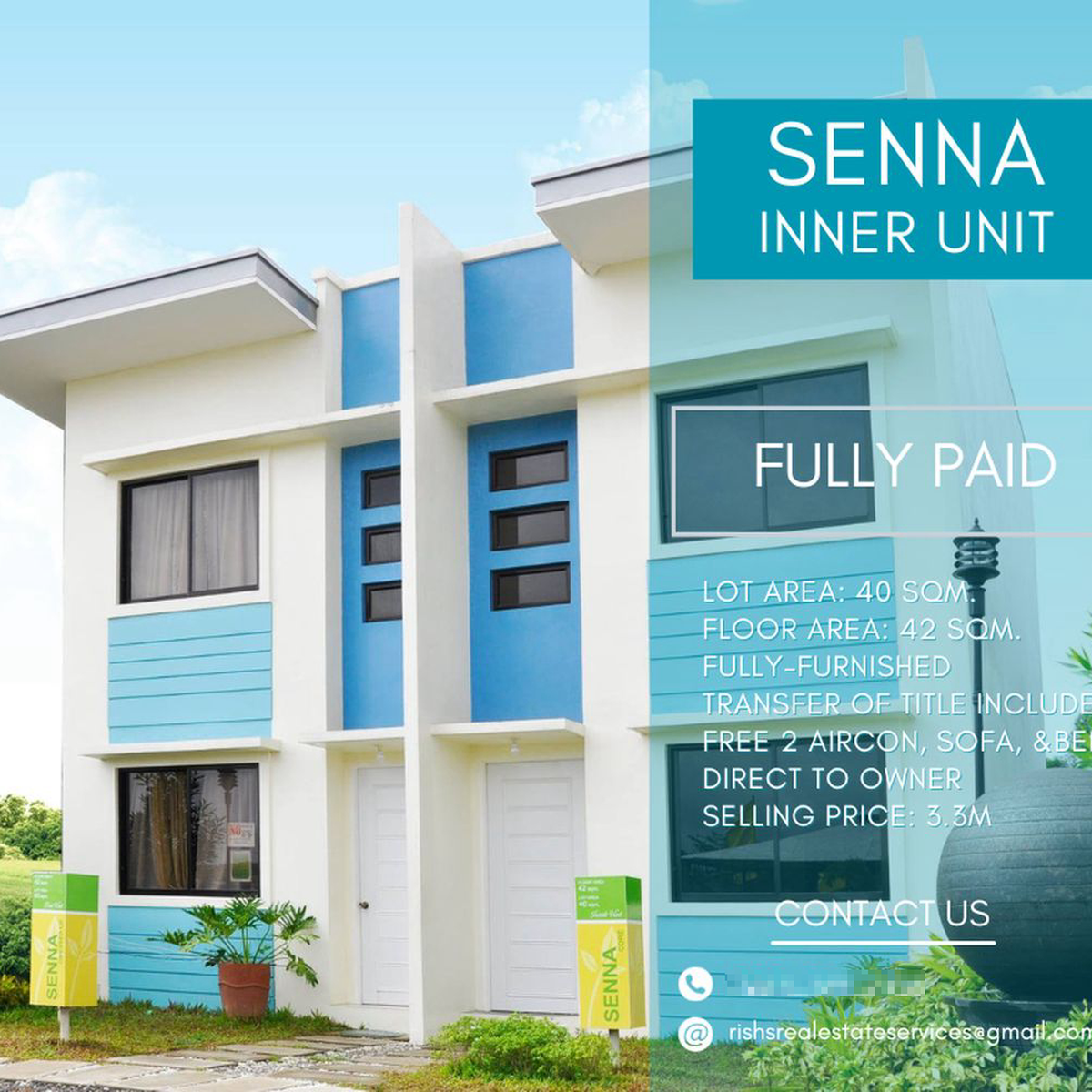 FullFinished Townhouse w/ Free 2 Aircons, Sofa Set and Bed in NuVista