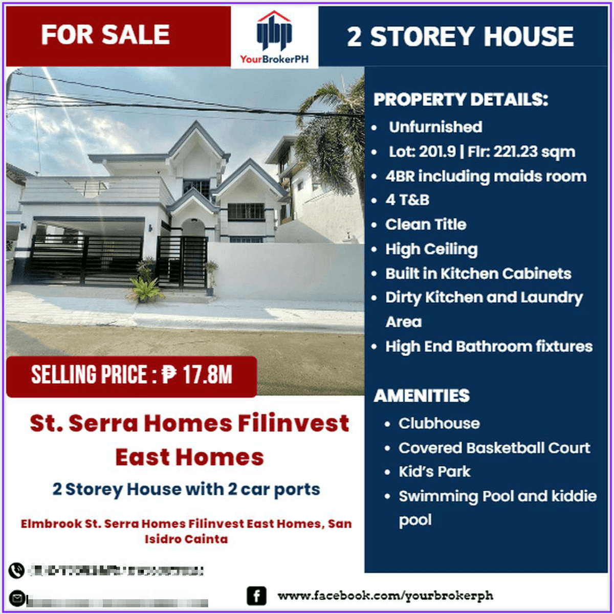 FOR SALE!! PROJECT ST. SERRA HOMES FILINVEST EAST HOMES [House and Lot