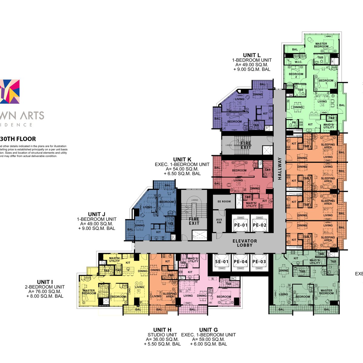 62.00 Sqm 1-bedroom Condo For Sale Uptown Arts Bgc Taguig Megaworld 