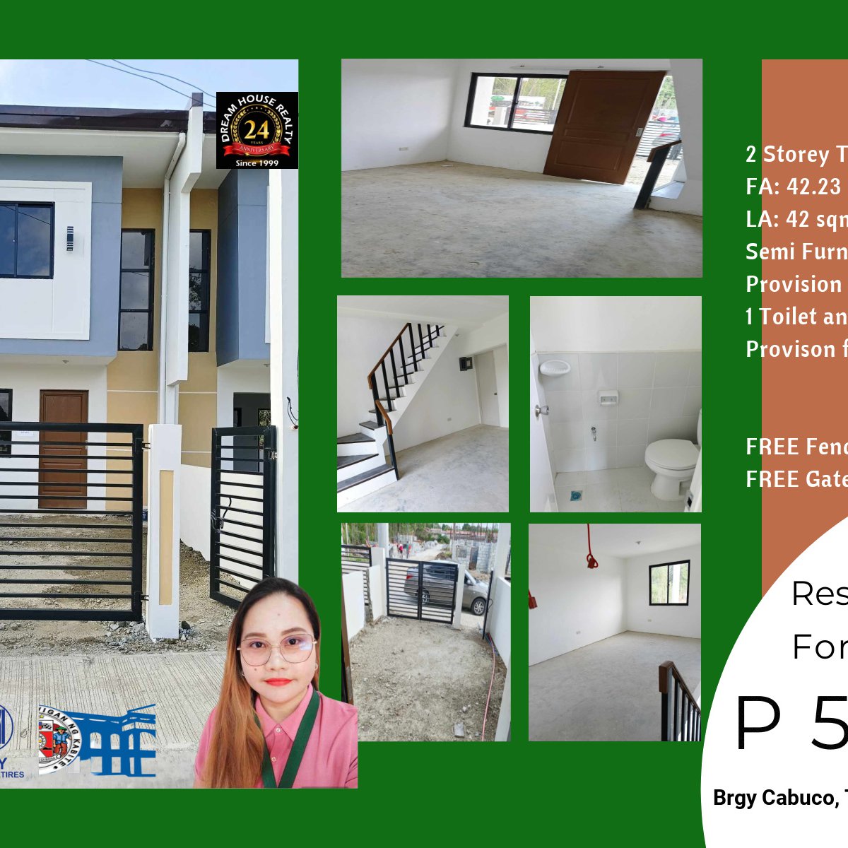 Pre-selling 2-bedroom Townhouse For Sale thru Pag-IBIG in Trece