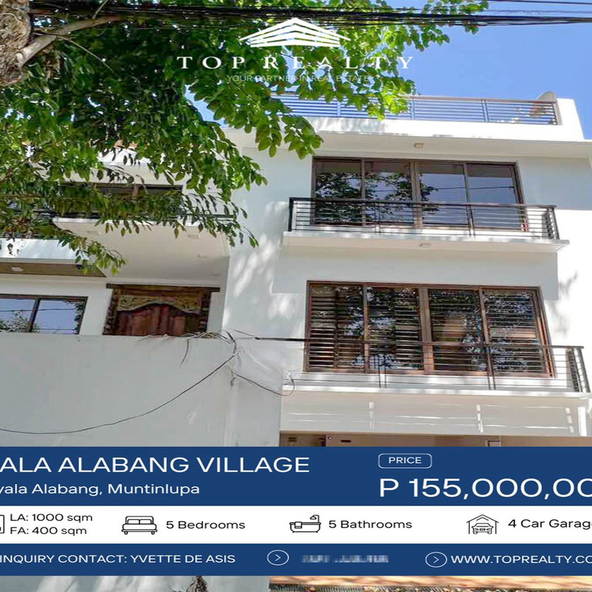 For Sale 5BR Single Attached House in Alabang Muntinlupa City [House