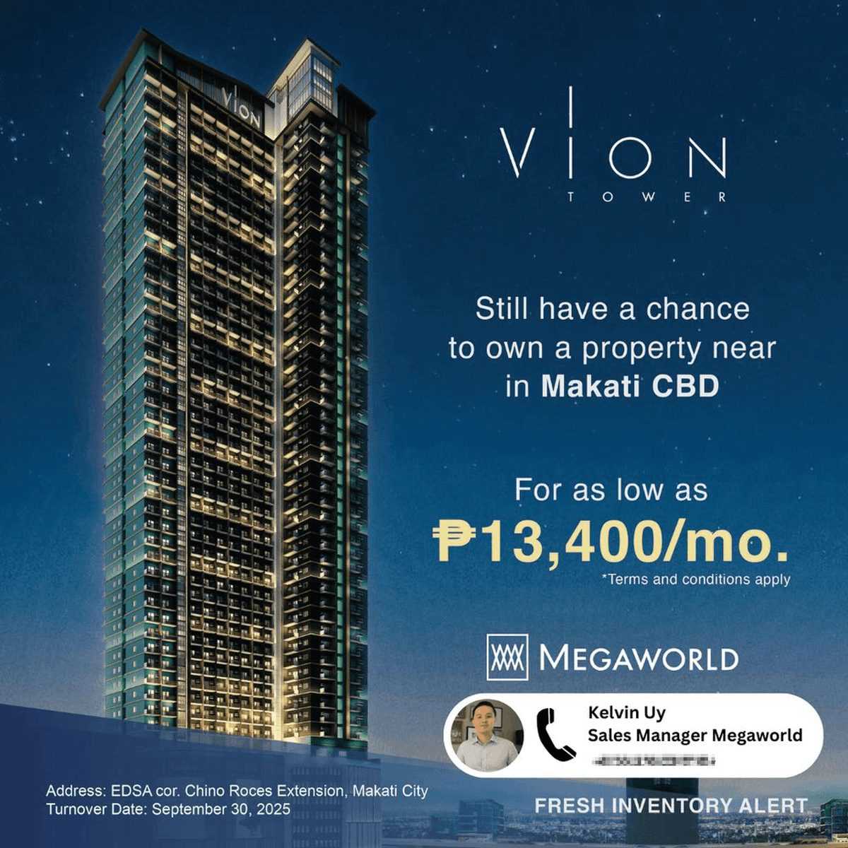 30.5SQM. Studio High End Residential Condominium|Vion Tower [Condo 🏙️ ...