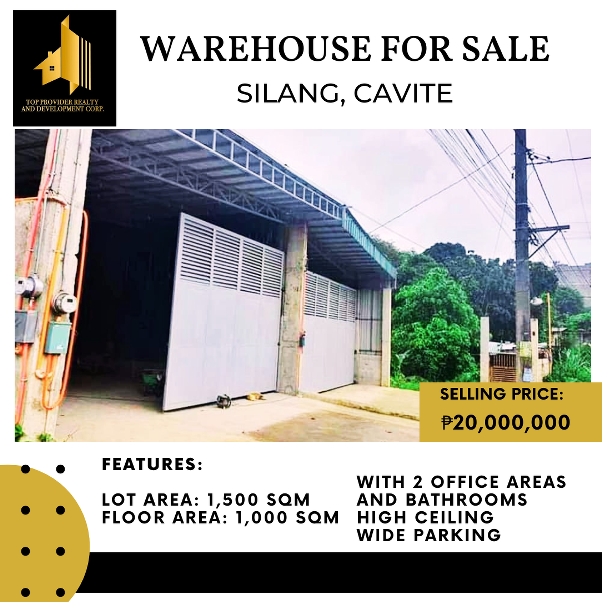 SACRIFICE SALE Warehouse in Silang Cavite Property 🏭