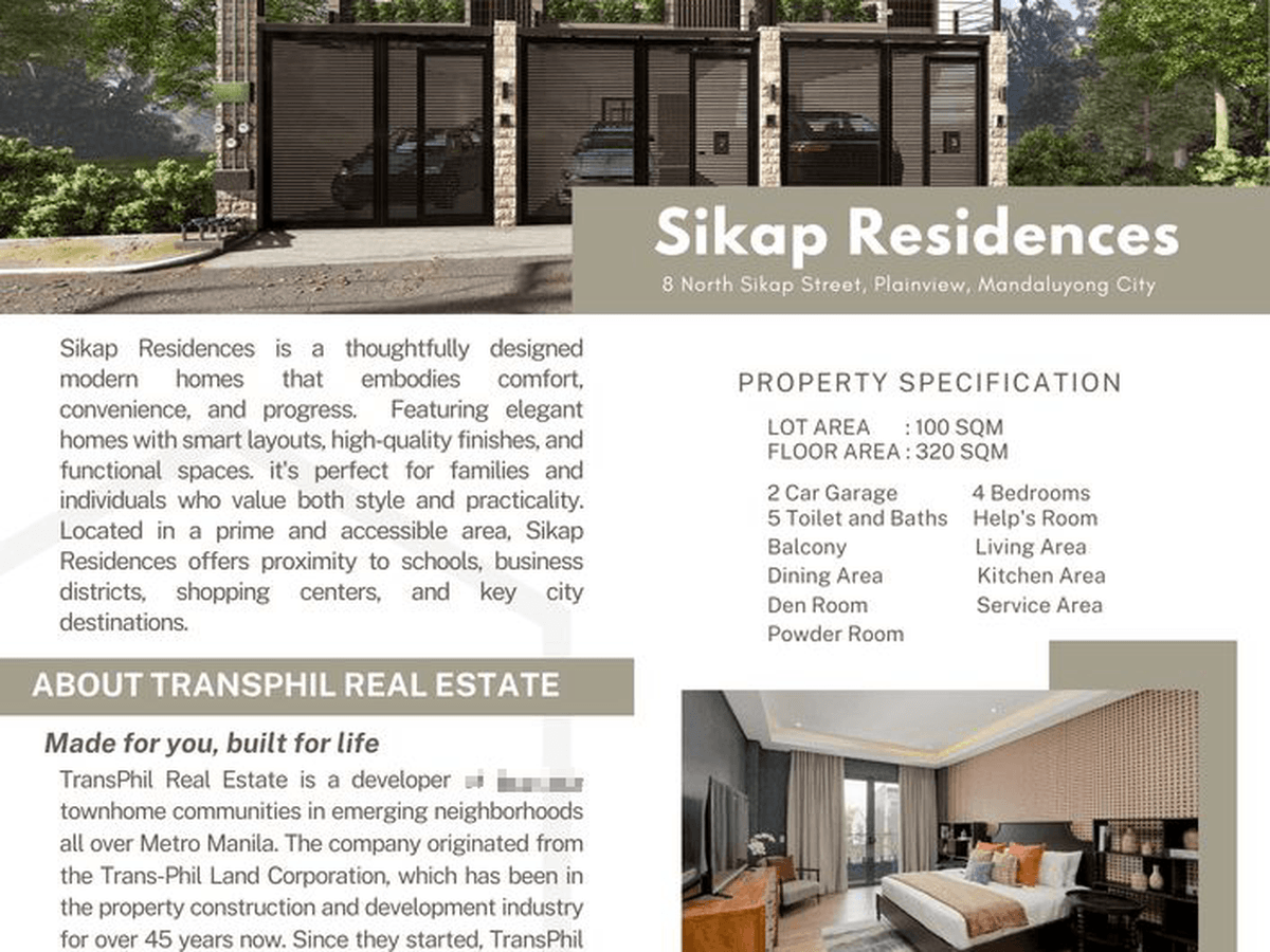 Modern Townhouse in Mandaluyong with Beds, Baths, and 320 sqm