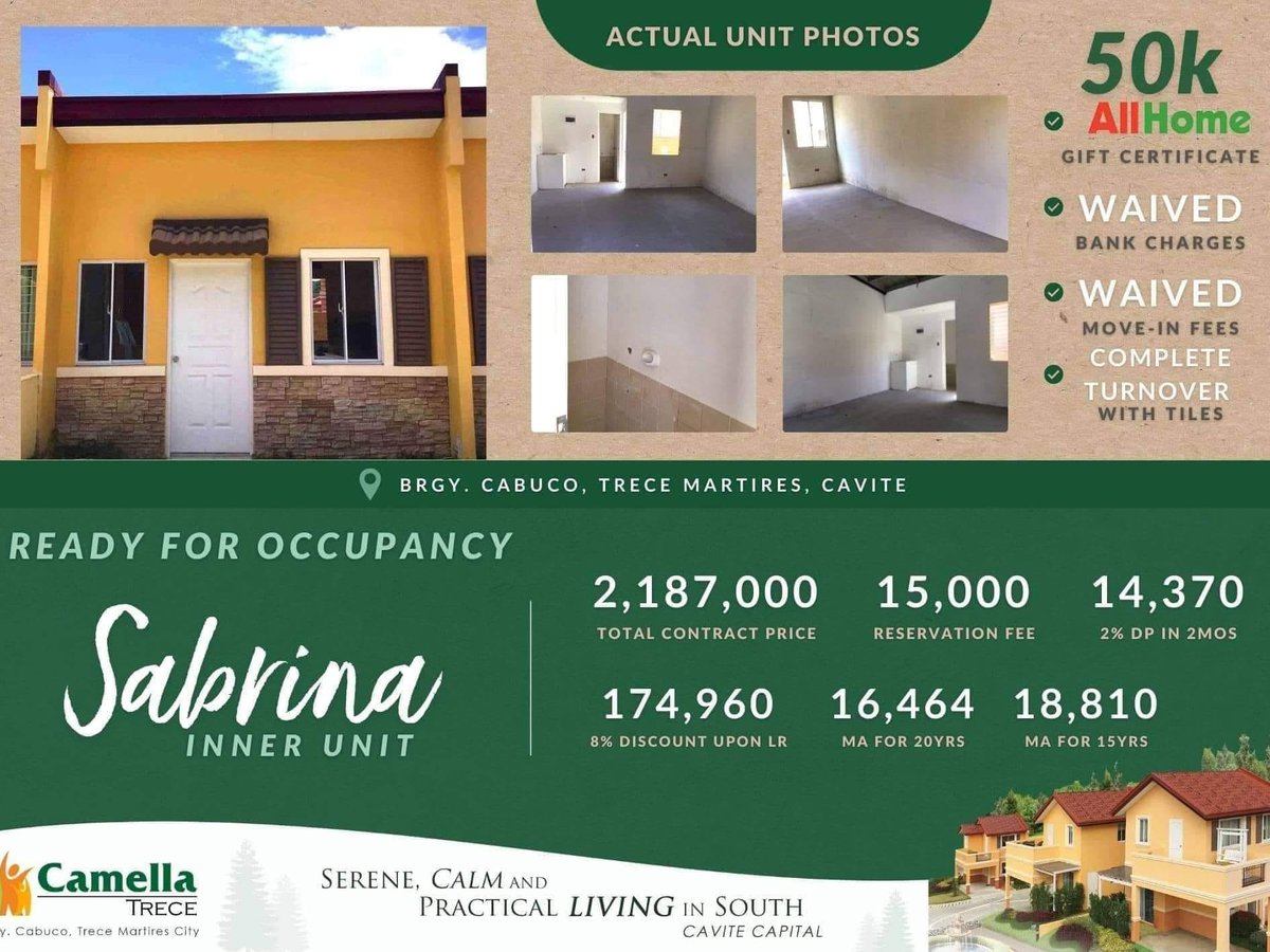RFO Camella Sabrina Inner Unit in Trece Martires Cavite, image size:1200x900