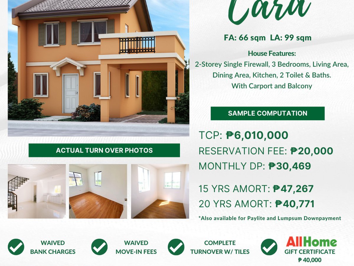 Affordable CARA Single Attached in Camella Alfonso Cavite, image size:1200x900