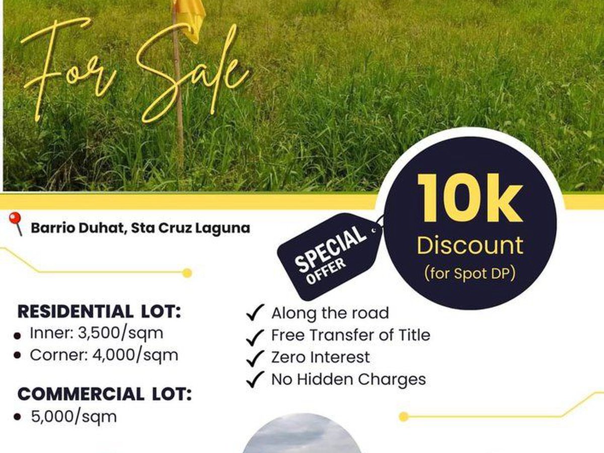 AFFORDABLE TITLED RESIDENTIAL LOT FOR SALE IN STA CRUZ LAGUNA Lot