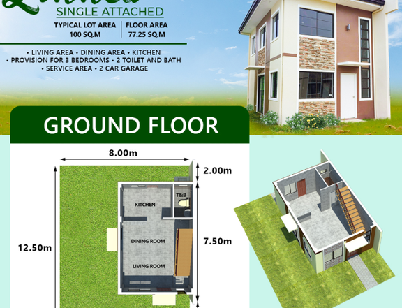 3-bedroom Single Attached House For Sale thru Pag-IBIG in General Trias Cavite