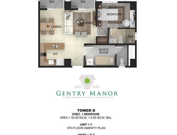 Spacious 1BR Condo in Westside City's Entertainment Hub: Gentry Manor RFO Condominium for Sale