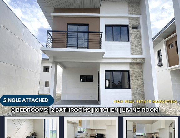 PRE-SELLING SINGLE ATTACHED WITH  3-BEDROOM HOUSE FOR SALE IN CAPAS, TARLAC ALONG MC ARTHUR HIGHWAY